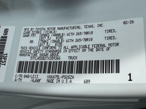 New 2026 Toyota Tundra SR5 AWD/4WD image 21