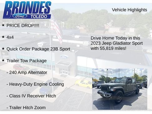Used 2023 Jeep Gladiator Sport w/ Trailer Tow Package AWD/4WD image 5