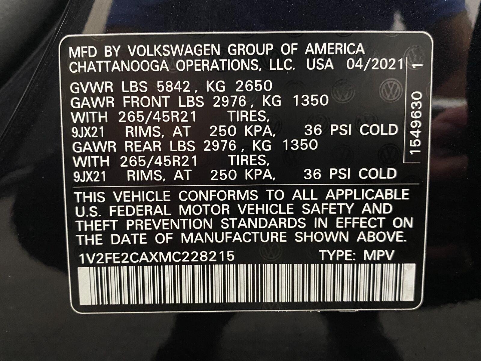 Used 2021 Volkswagen Atlas Cross Sport SEL Premium R-Line AWD/4WD image 34