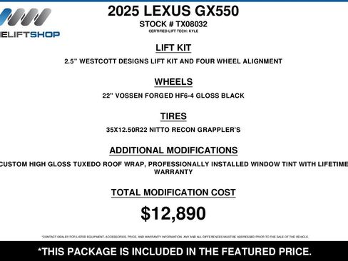Used 2025 Lexus GX 550 w/ Accessory Package (2T) AWD/4WD image 2