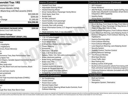 Used 2025 Chevrolet Trax RS w/ Driver Confidence Package FWD image 31