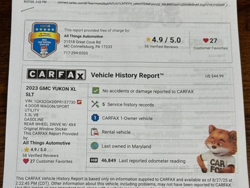 Used 2023 GMC Yukon XL SLT image 44