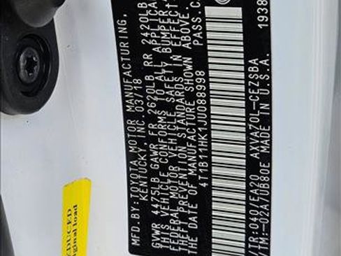 Used 2018 Toyota Camry SE FWD image 21