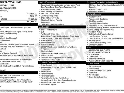 Certified 2023 INFINITI QX50 Luxe AWD/4WD image 2