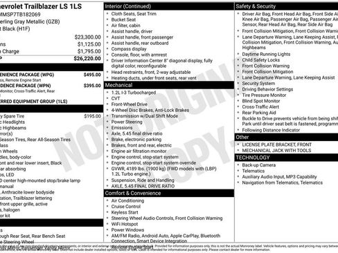 New 2026 Chevrolet TrailBlazer LS w/ LS Convenience Package FWD image 26