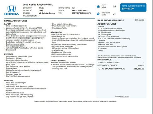 Used 2013 Honda Ridgeline RTL image 8