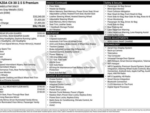 New 2026 MAZDA CX-30 AWD 2.5 S w/ Premium Package image 30