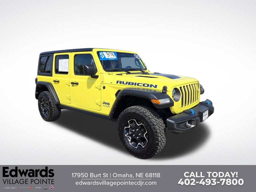 Used 2022 Jeep Wrangler Unlimited Rubicon 4xe AWD/4WD image 1