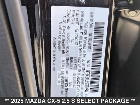 New 2025 MAZDA CX-5 AWD 2.5 S w/ Select Package image 15