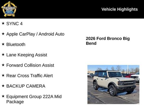 New 2026 Ford Bronco Big Bend AWD/4WD image 2