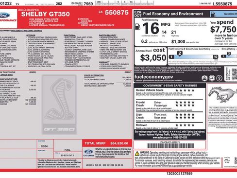 Used 2020 Ford Mustang Shelby GT350 w/ Technology Package image 37