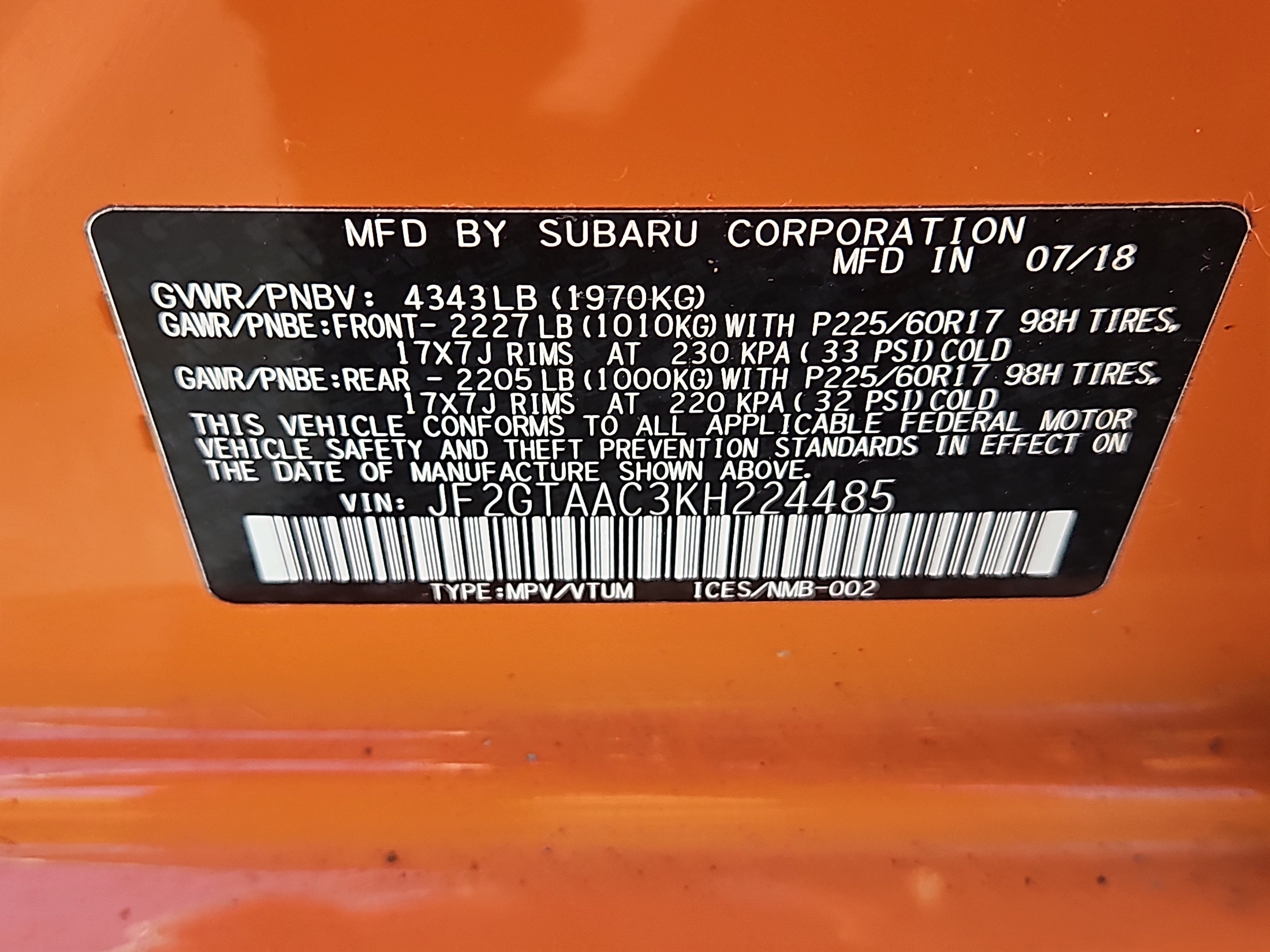 Used 2019 Subaru Crosstrek 2.0i AWD/4WD image 7