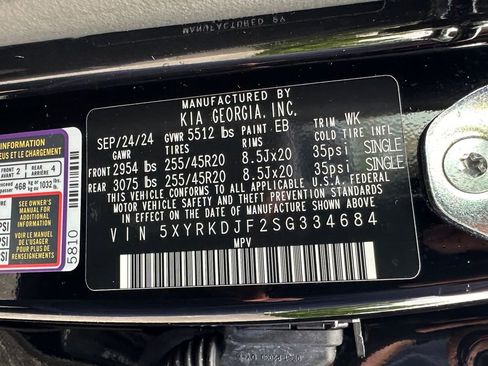 Certified 2025 Kia Sorento SX AWD/4WD image 16