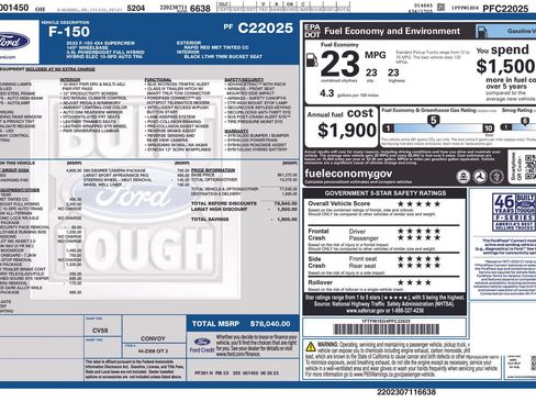 Used 2023 Ford F150 Lariat w/ Equipment Group 502A High AWD/4WD image 32
