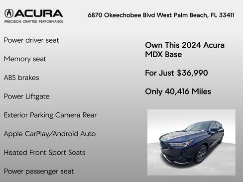 Certified 2024 Acura MDX FWD w/ Technology Package image 7