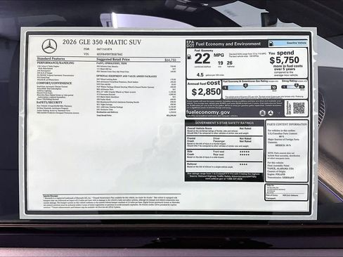 New 2026 Mercedes-Benz GLE 350 4MATIC image 18
