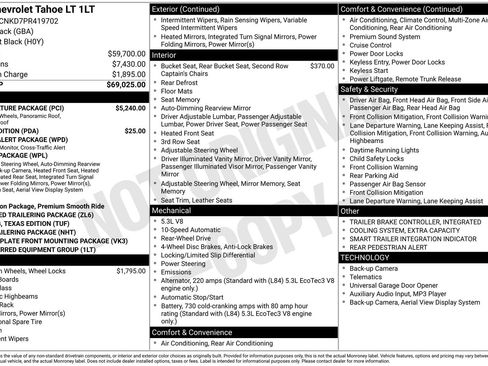 Used 2023 Chevrolet Tahoe LT w/ LT Signature Package RWD image 38