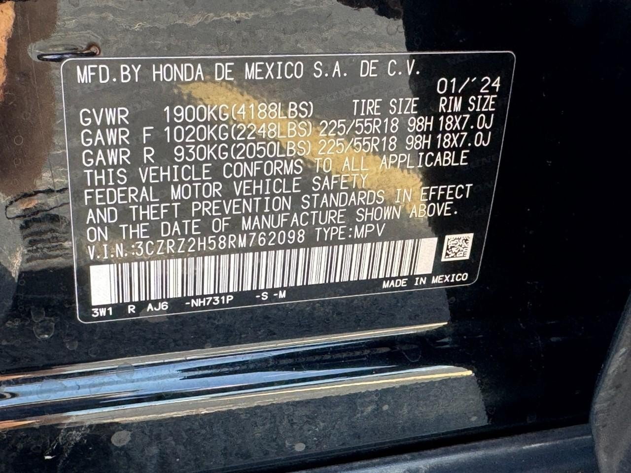 Certified 2024 Honda HR-V Sport image 25
