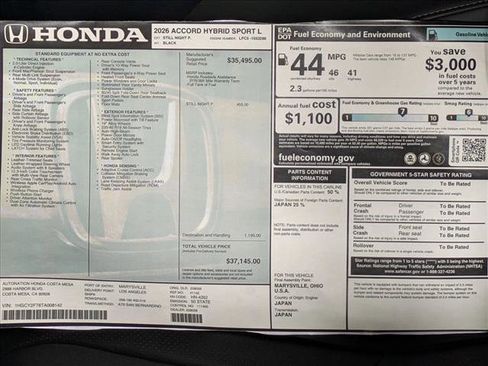 New 2026 Honda Accord Sport image 18