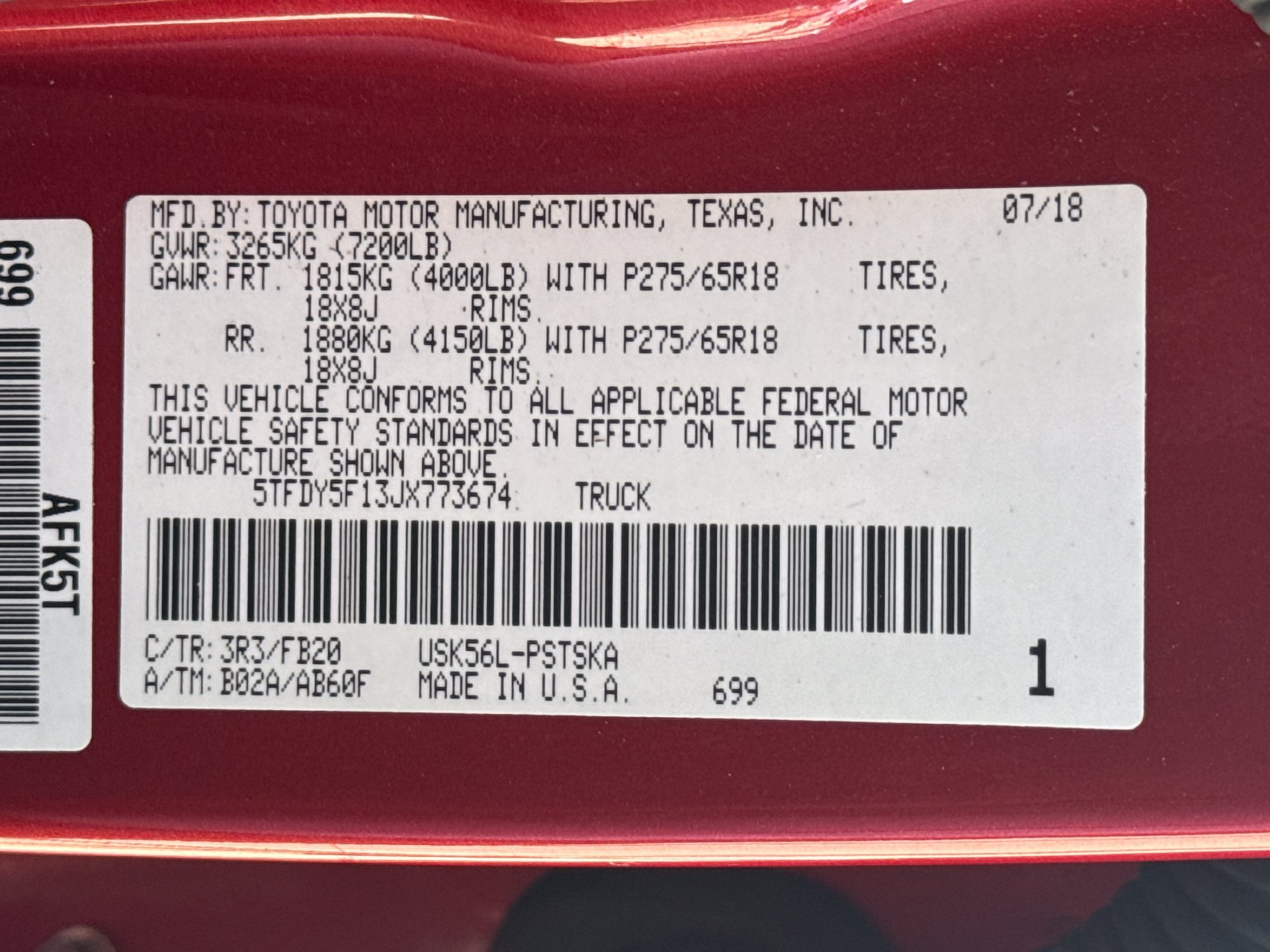 Used 2018 Toyota Tundra SR5 w/ TRD Off Road Package AWD/4WD image 17