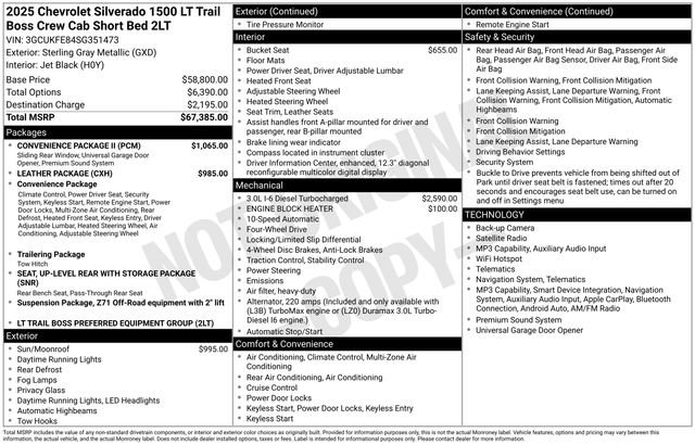 Used 2025 Chevrolet Silverado 1500 LT Trail Boss w/ Convenience Package II AWD/4WD image 35