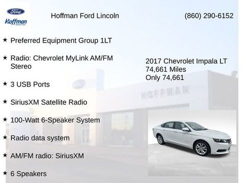 Used 2017 Chevrolet Impala LT FWD image 5