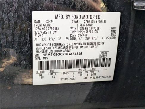 Used 2024 Ford Explorer ST w/ Equipment Group 401A AWD/4WD image 15