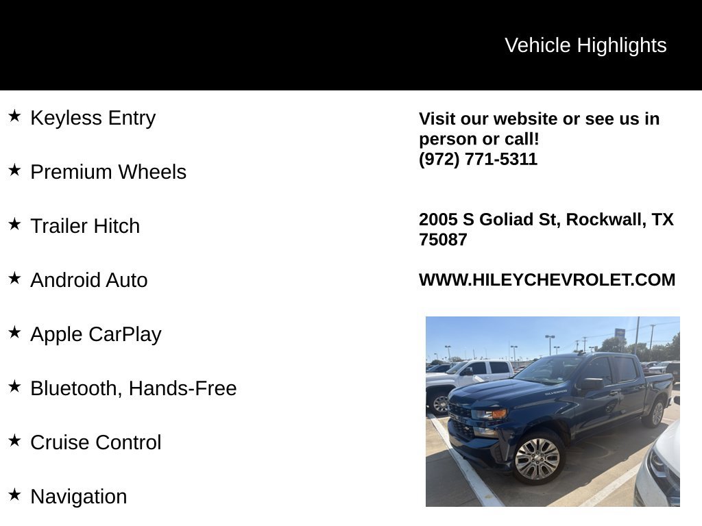 Used 2019 Chevrolet Silverado 1500 Custom w/ Custom Value Package AWD/4WD image 6