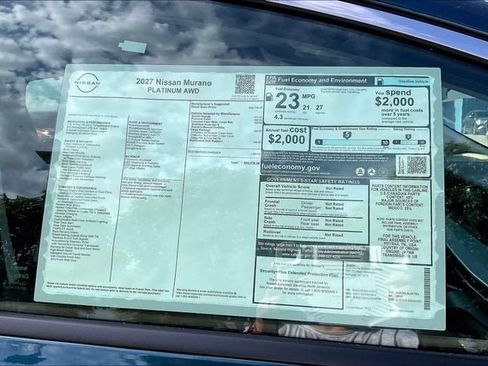 New 2027 Nissan Murano Platinum w/ Cargo Package AWD/4WD image 13
