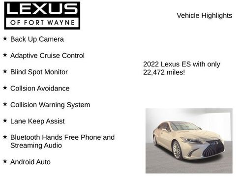 Used 2022 Lexus ES 350 Ultra Luxury image 7