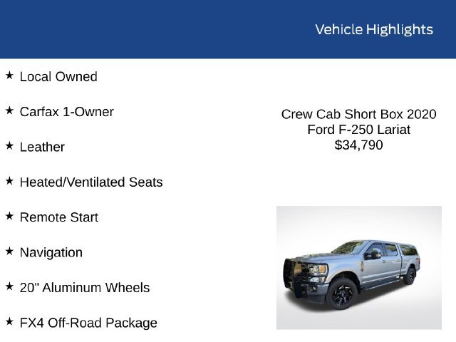 Used 2020 Ford F250 Lariat w/ Chrome Package AWD/4WD image 2