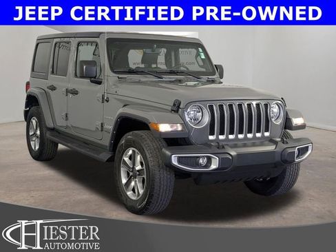 Certified 2022 Jeep Wrangler Unlimited Sahara w/ Cold Weather Group AWD/4WD image 1