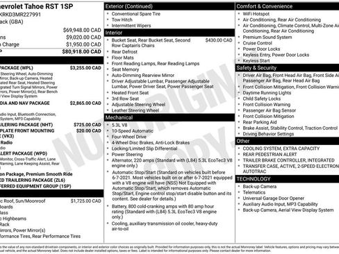 Used 2021 Chevrolet Tahoe RST w/ Luxury Package AWD/4WD image 6