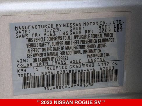 Certified 2022 Nissan Rogue SV w/ SV Premium Package AWD/4WD image 12
