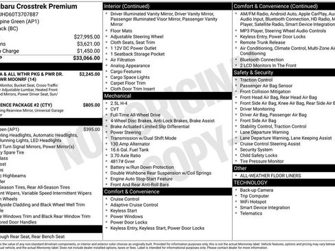 Certified 2026 Subaru Crosstrek 2.5i Premium AWD/4WD image 39