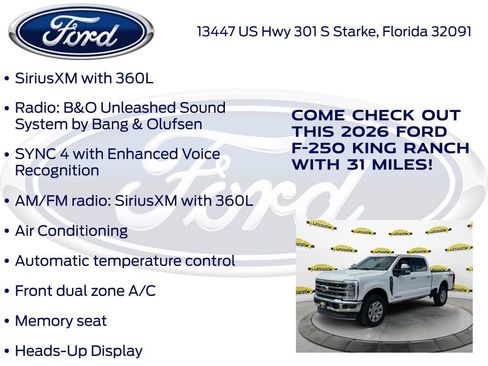 New 2026 Ford F250 King Ranch w/ Chrome Package image 30