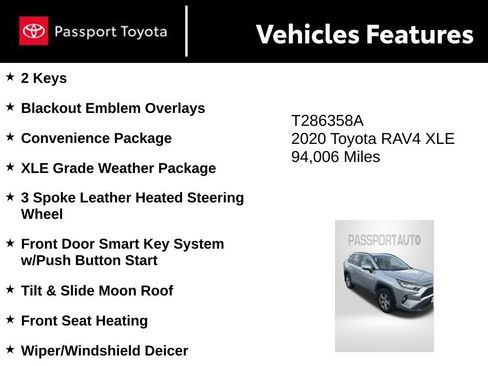 Used 2020 Toyota RAV4 XLE w/ Convenience Package AWD/4WD image 6