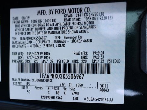 Used 2019 Ford Mustang Bullitt w/ Bullitt Electronics Package RWD image 14