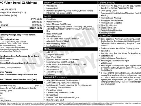 Used 2023 GMC Yukon XL Denali Ultimate AWD/4WD image 52