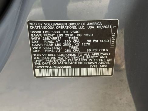 Used 2021 Volkswagen Atlas Cross Sport SEL R-Line w/ Cross Sport MDO Package FWD image 33