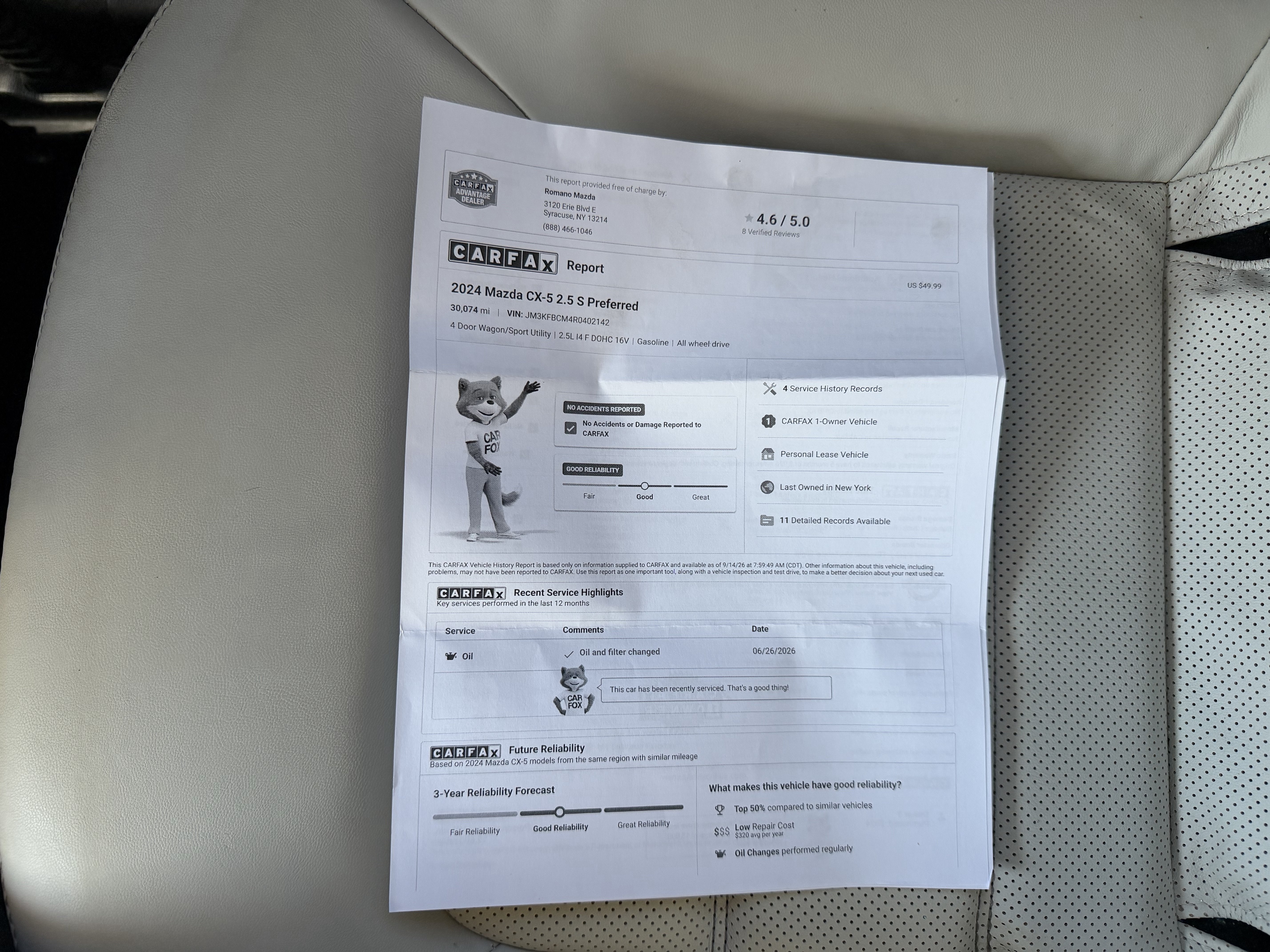 Certified 2024 MAZDA CX-5 AWD 2.5 S w/ Preferred Package image 27