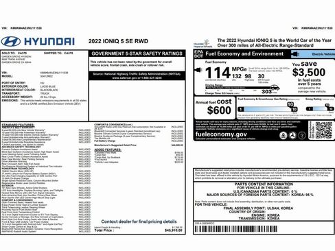 Used 2022 Hyundai Ioniq 5 SE image 2