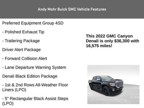 Used 2022 GMC Canyon Denali w/ Denali Black Edition Package image 8