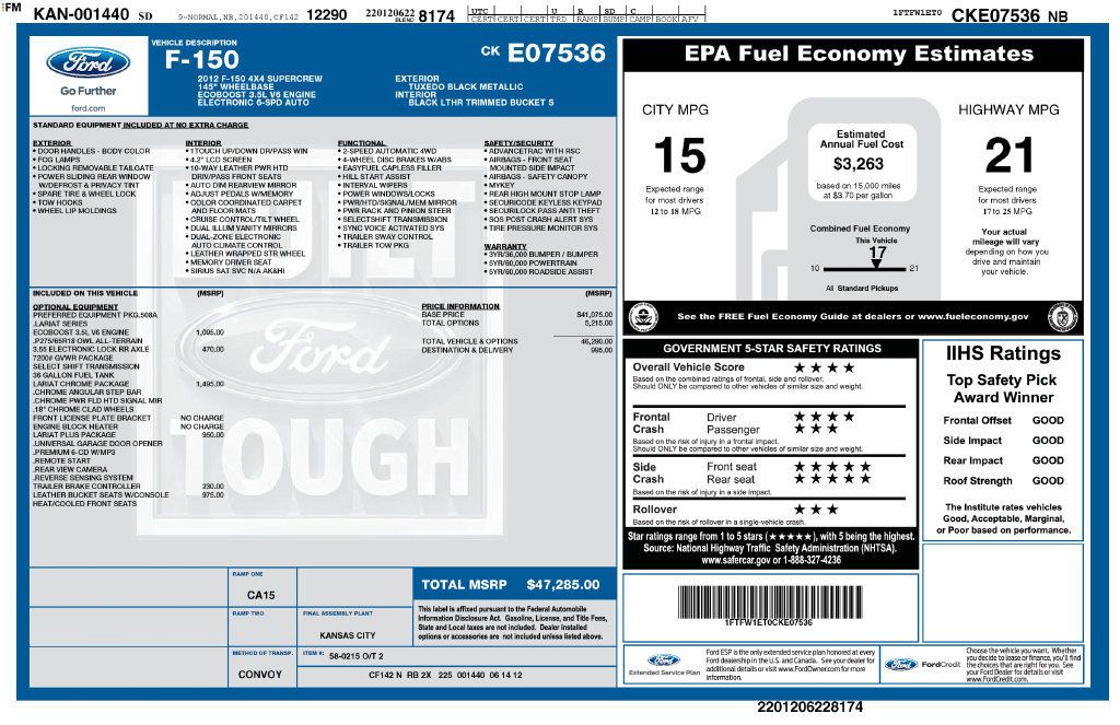 Used 2012 Ford F150 Lariat w/ Lariat Chrome Pkg AWD/4WD image 4