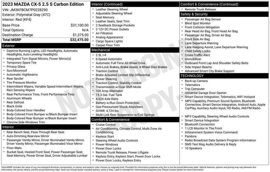 Used 2023 MAZDA CX-5 Carbon Edition AWD/4WD image 30