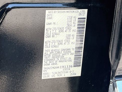 Used 2017 Nissan Murano Platinum w/ Platinum Technology Package FWD image 34