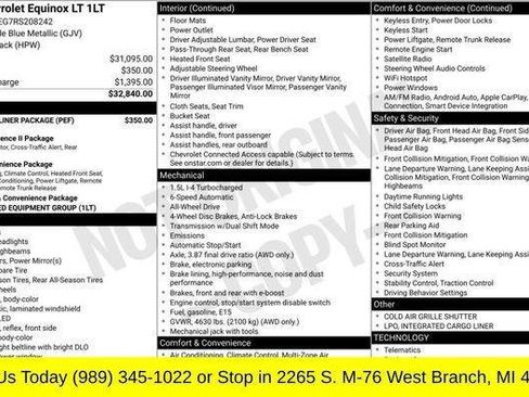 Used 2024 Chevrolet Equinox LT w/ LPO, Floor Liner Package AWD/4WD image 2