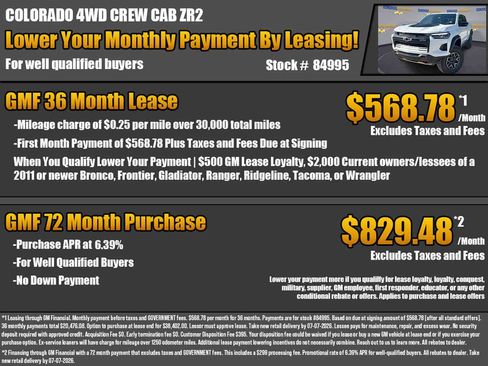 New 2026 Chevrolet Colorado ZR2 w/ Technology Package AWD/4WD image 2
