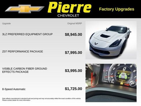 Used 2016 Chevrolet Corvette Z06 w/ 3LZ Preferred Equipment Group RWD image 6