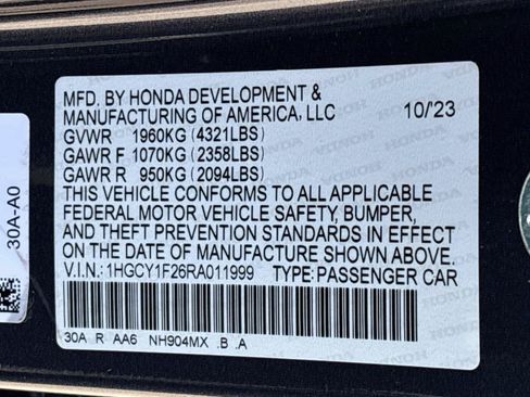 Certified 2024 Honda Accord LX image 30